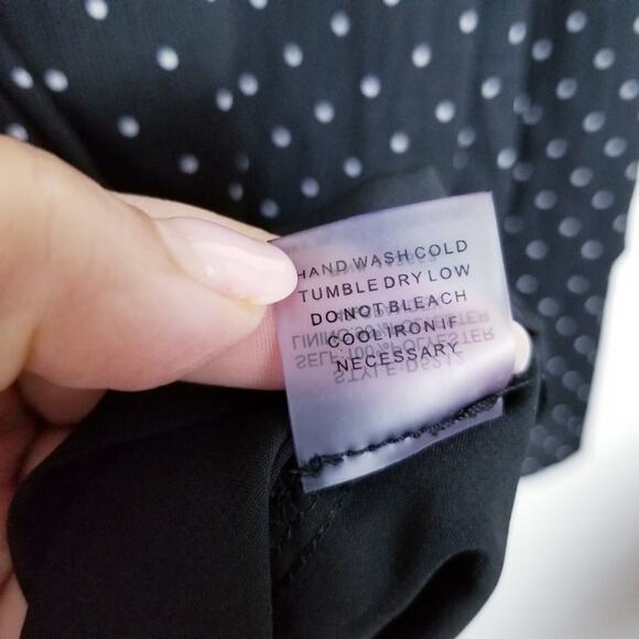 SUGARLIPS Dress Off-Shoulder Polka Dots Mini Ruffle Trumpet Sleeves - Large - Picture 11 of 11